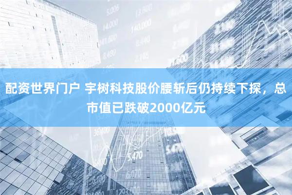 配资世界门户 宇树科技股价腰斩后仍持续下探，总市值已跌破2000亿元